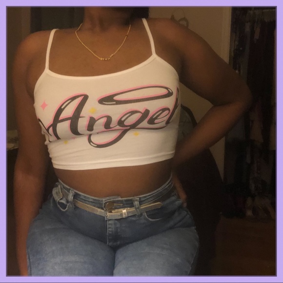 💕👼🏽Angel Crop Top (VARIOUS SIZES)👼🏽💕 - Picture 4 of 5